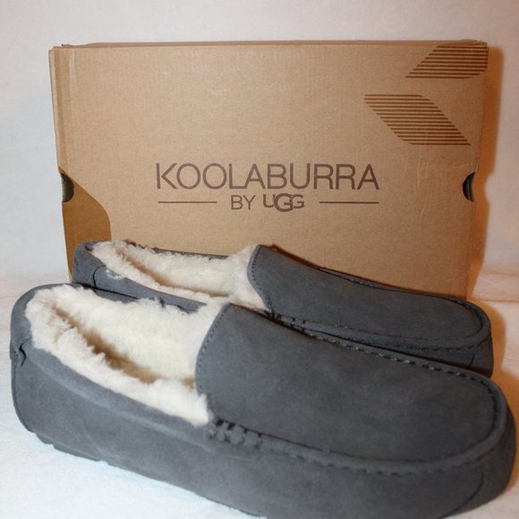 UGG KOOLABURRA MENS FUR SUEDE SLIPPERS GRAY - Picture 2 of 6